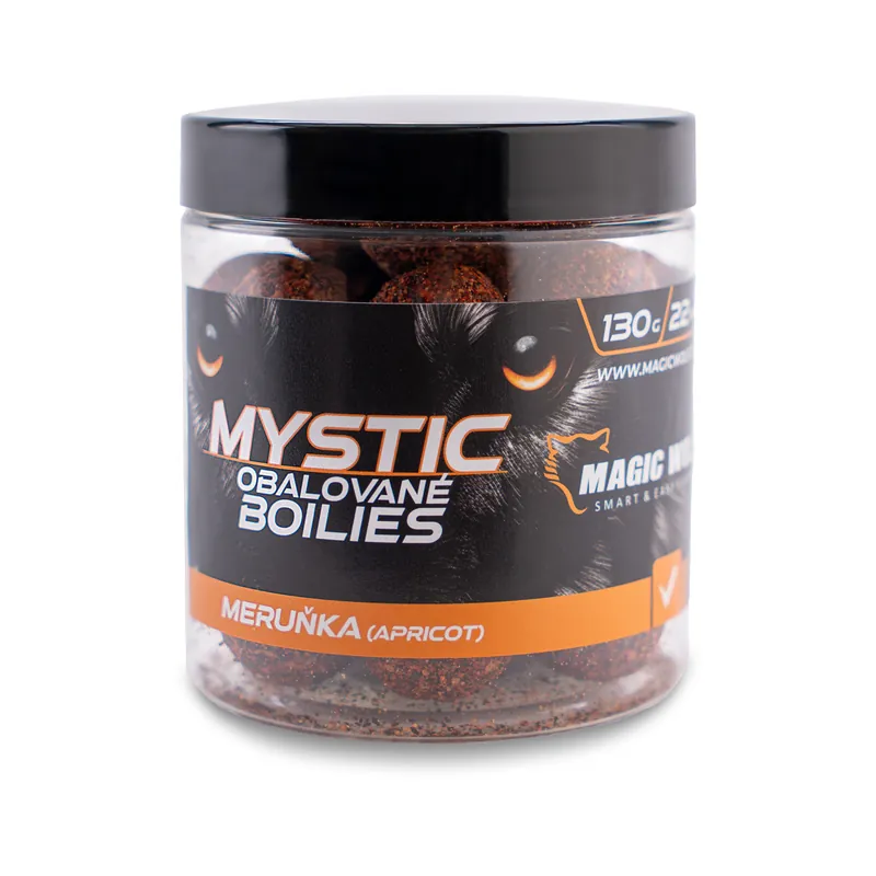 MAGIC WOLF Boilies obalované Mystic 22mm MERUŇKA130g Tovární Cena
