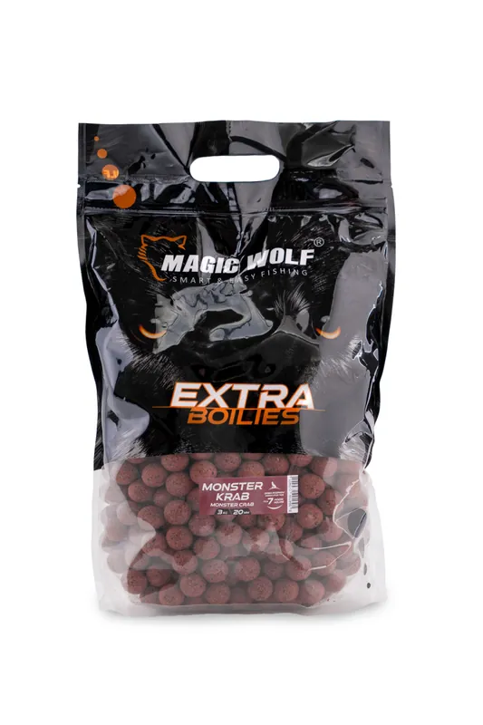 MAGIC WOLF - EXTRA Boilies 20mm MONSTER KRAB 3kg Vysoce Kvalitní