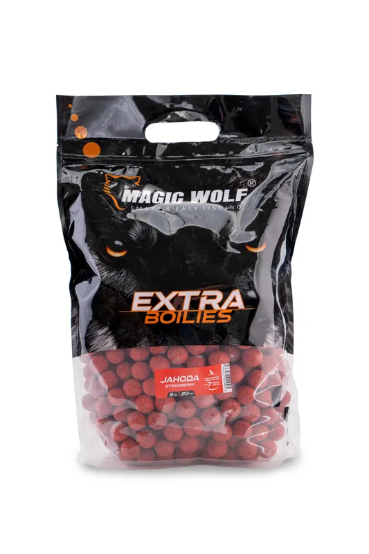 Nejlepší Volba MAGIC WOLF - EXTRA Boilies 20mm JAHODA 3kg