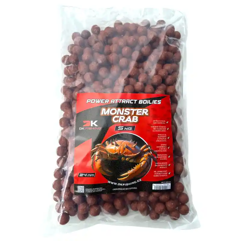 Koupit Online DK FISHING boilies Power Attract monster crab 5kg 24mm