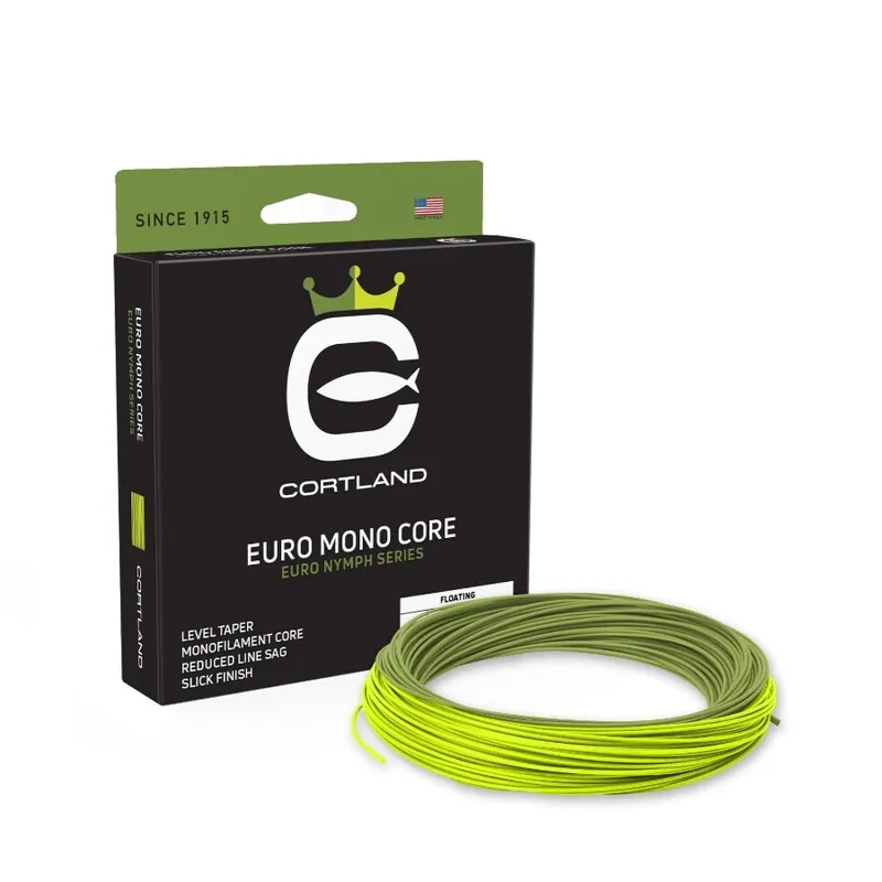 Objednat Nyní Cortland muškařská šnůra Euro Nymph Mono Core .022 Fresh Level Gecko Green/Chartreuse 90ft