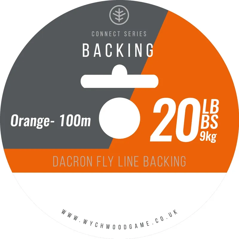 Wychwood Dacron Flyline Backing 20Lb, 100m Orange Vrácení Zdarma