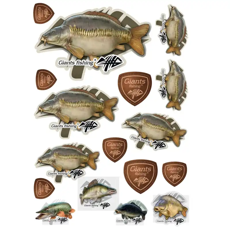Mix nálepek Giants Fishing Kapr řádkáč ( 10ks ) Dokud Zásoby Vydrží