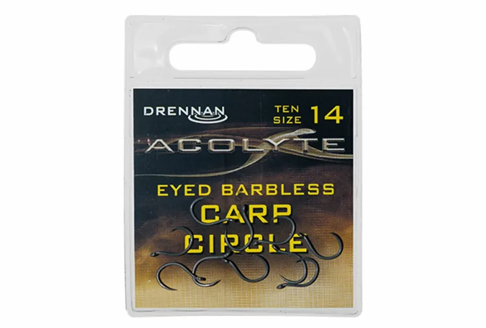 Drennan háčky Acolyte Carp Circle Barbless vel.14 Sezónní Sleva
