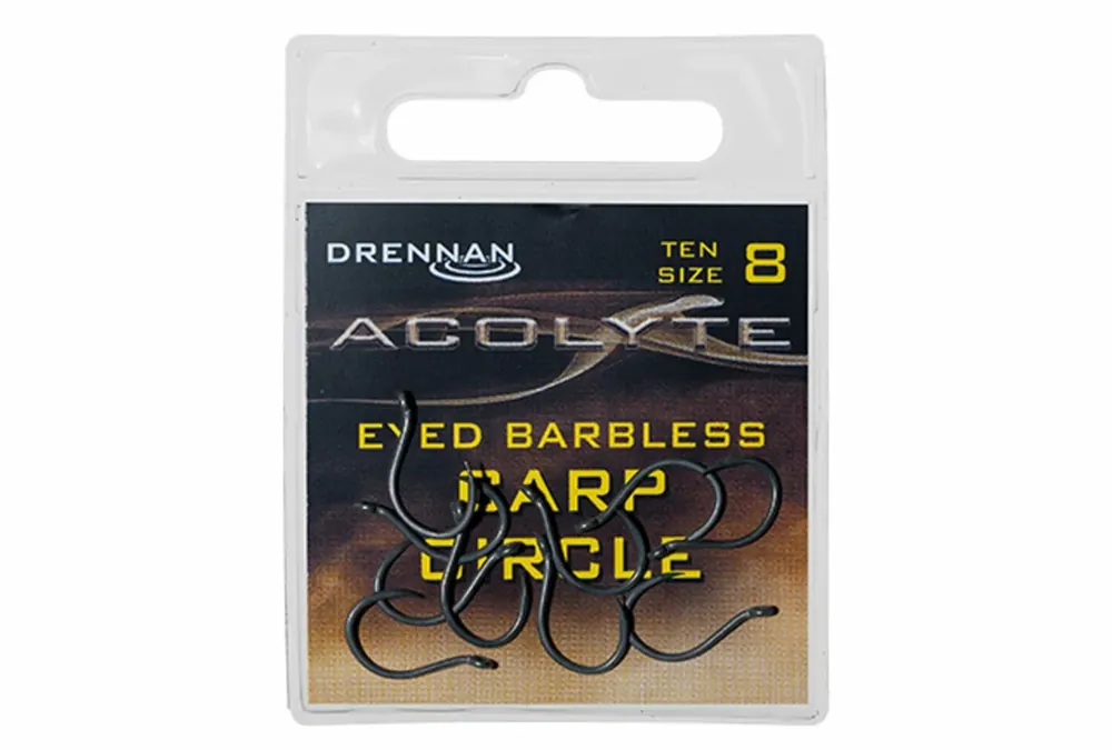 Cenový Hit Drennan háčky Acolyte Carp Circle Barbless vel.8