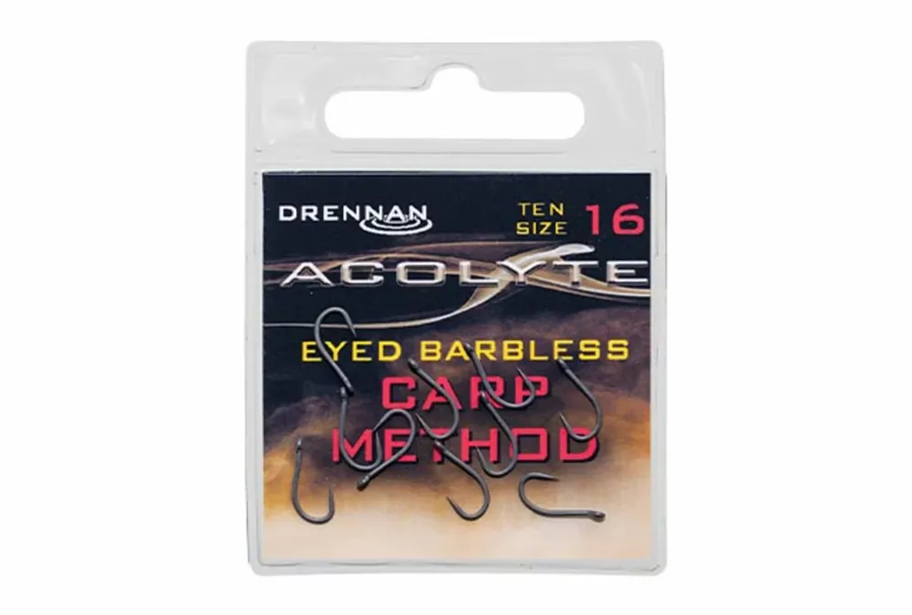 Časově Omezené Drennan háčky Acolyte Carp Method Barbless vel.16