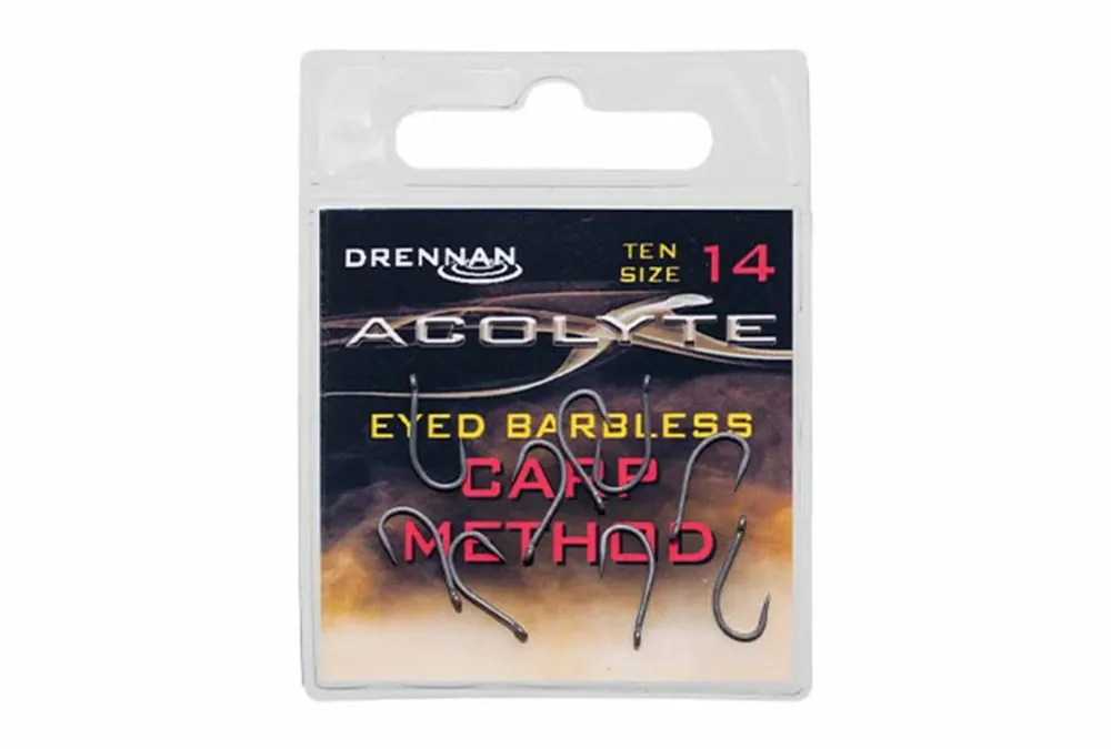 Jen Po Omezenou Doba Drennan háčky Acolyte Carp Method Barbless vel.14