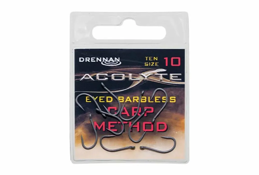 Drennan háčky Acolyte Carp Method Barbless vel.10 Tovární Cena