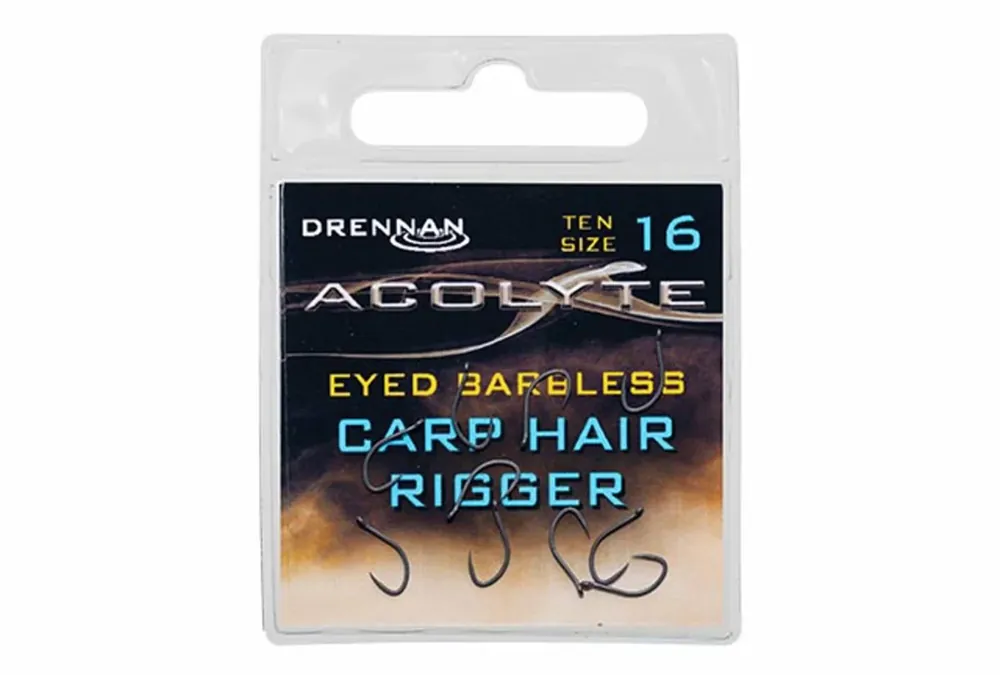 Drennan háčky Acolyte Carp Hair Rigger Barbless vel.16 Nejprodávanější