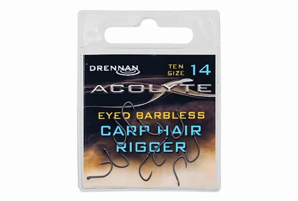 Aktuální Drennan háčky Acolyte Carp Hair Rigger Barbless vel.14
