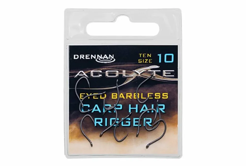 Dokud Zásoby Vydrží Drennan háčky Acolyte Carp Hair Rigger Barbless vel.10