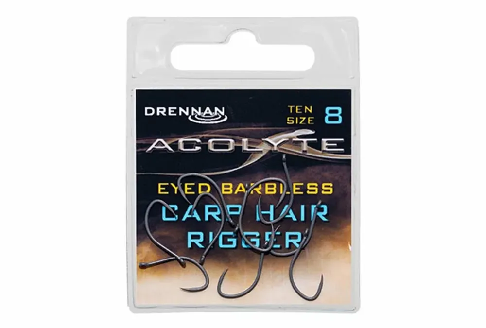 Must-Have Drennan háčky Acolyte Carp Hair Rigger Barbless vel.8