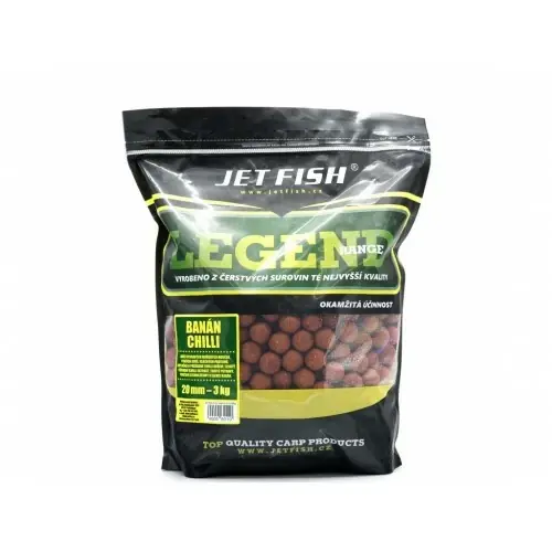 Výprodej JET FISH Legend Range boilie 3kg - 20mm BANÁN / CHILLI