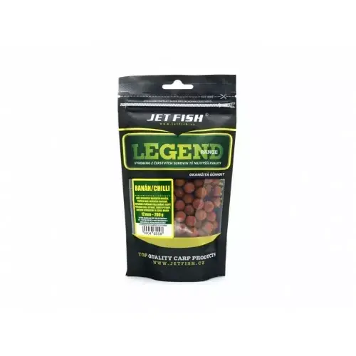 JET FISH Legend Range boilie 220g - 16mm BANÁN / CHILLI Akce