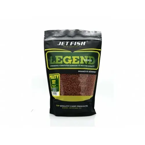Rychlé Dodání JET FISH Legend Range - Pelety 1kg - 4mm BANÁN / CHILLI