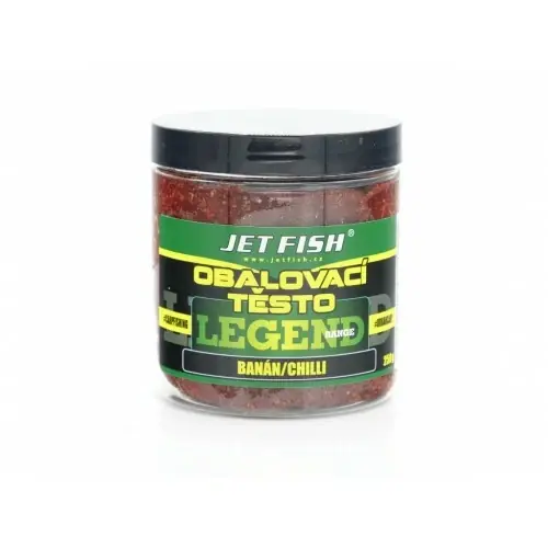 Autentický JET FISH Legend range Vyvážené boilie BANÁN / CHILLI 250ml - 20mm