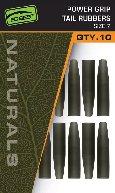 Fox EDGES™ Naturals Power Grip Tail Rubbers - Size 7 Oblíbený