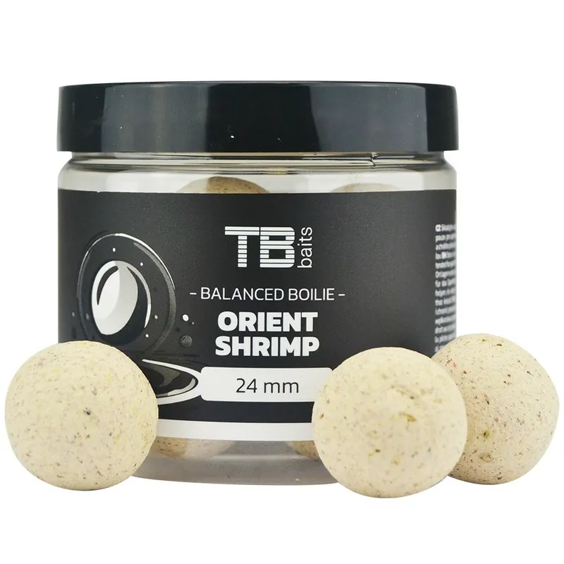 TB Baits Vyvážené Boilie Balanced White Edition + Atraktor Orient Shrimp 100 g - 24 mm Vrácení Zdarma
