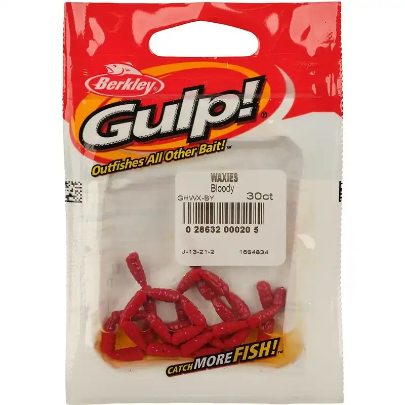 Dokud Zásoby Vydrží Berkley Gulp! Waxies red VÝPRODEJ