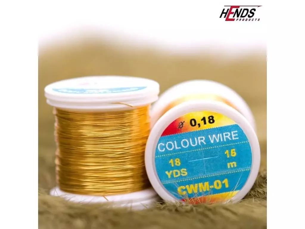Značkový HENDS Drátek COLOUR WIRE - ZLATÁ 0,09mm