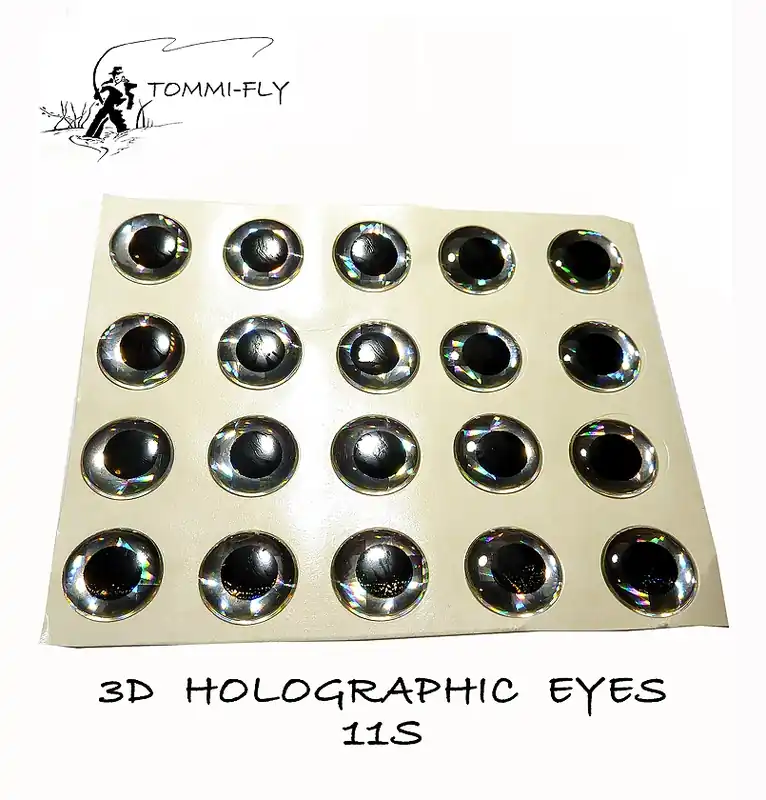 Tommi-fly HOLOGRAFICKÉ OČI - stříbrné Vrácení Zdarma
