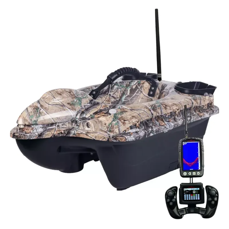 Vysoce Kvalitní BOATMAN Zavážecí lodička FIGHTER PRO s GPS a ECHOLOTEM- Camo