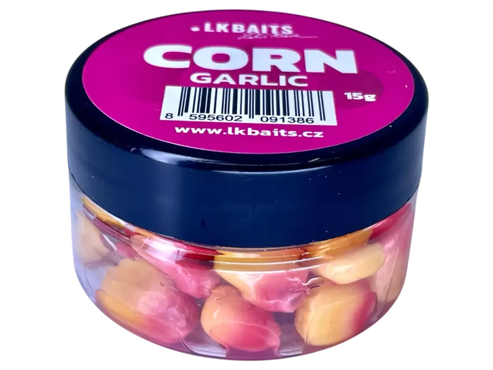 LK Baits CUC! kukuřice dipovaná Garlic, 25ml Dokud Zásoby Vydrží
