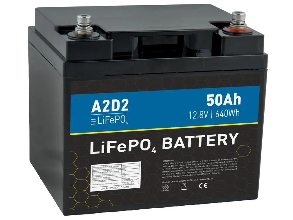 Akční Cena A2D2 baterie LiFePO4 12,8V 50Ah M6