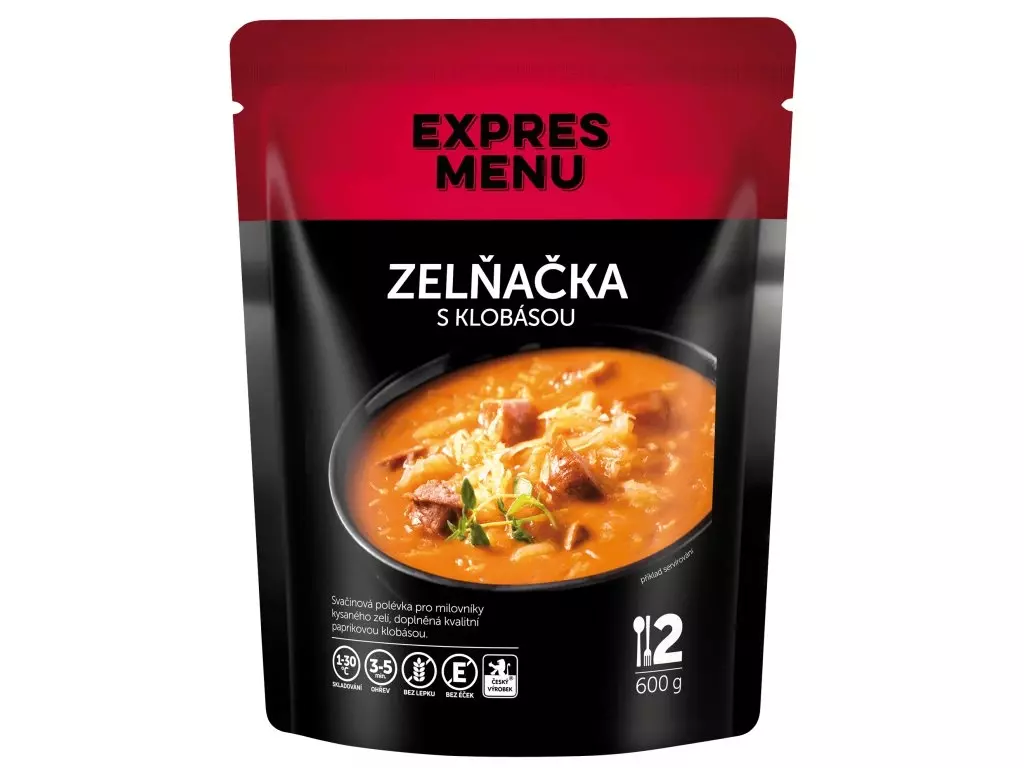 Kup Teď EXPRES MENU Zelňačka s klobásou - 2 porce