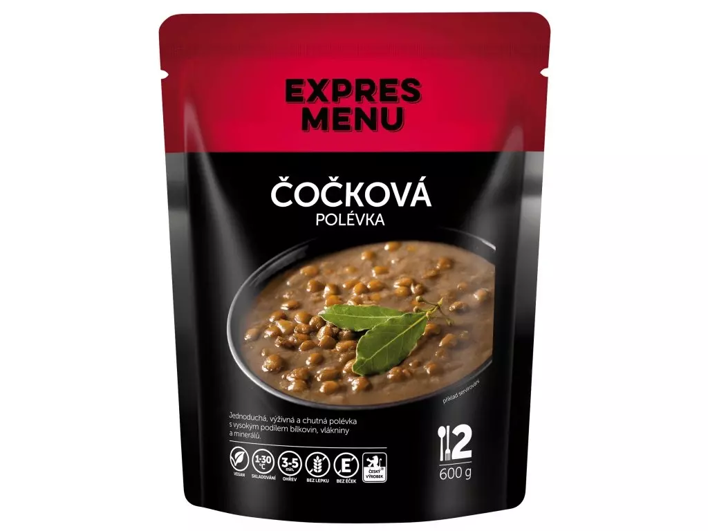 Bezpečná Platba EXPRES MENU Čočková polévka - 2 porce