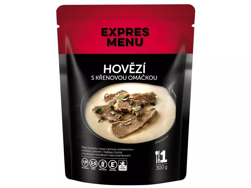 EXPRESS MENU Hovězí s křenovou omáčkou - 1 porce Zlevněný