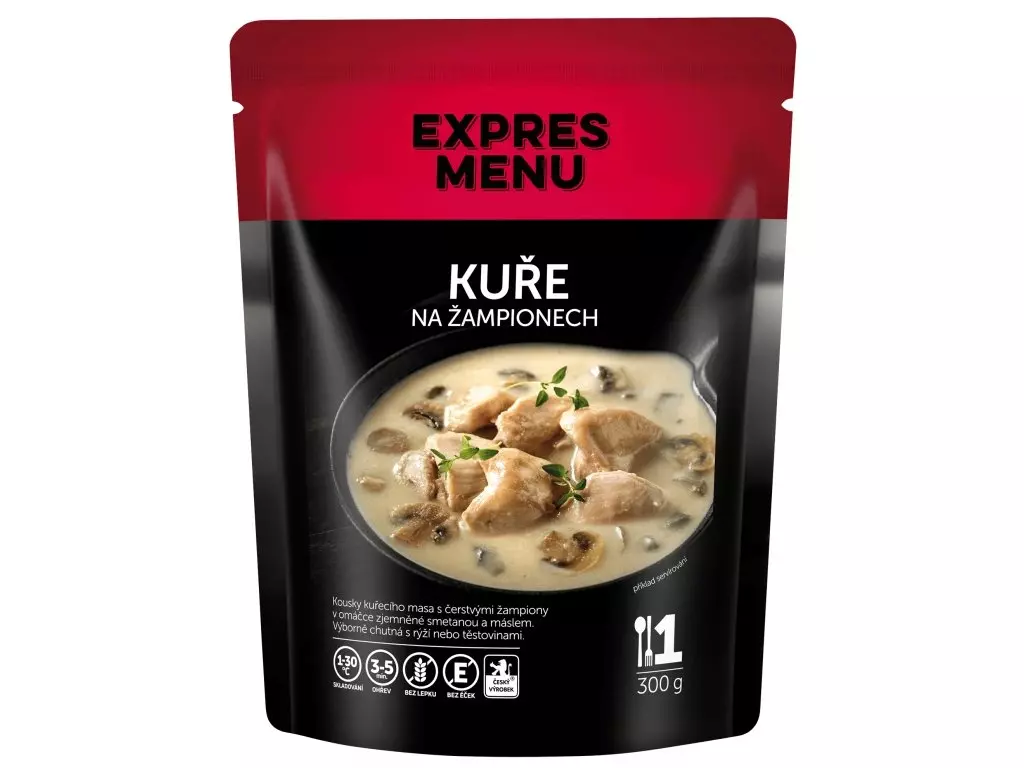 EXPRES MENU Kuře na žampionech - 1 porce Expresní Doručení