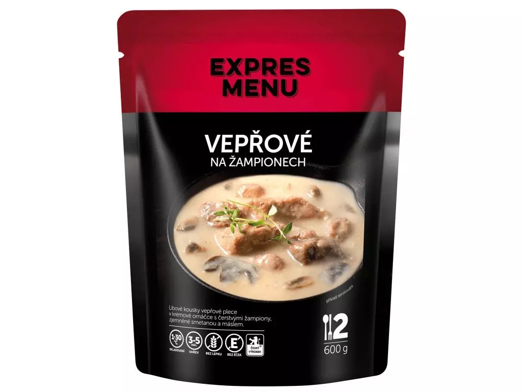 EXPRES MENU Vepřové na žampionech - 2 porce Originální