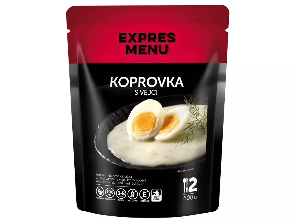 Zlevněný EXPRES MENU Koprovka s vejci - 2 porce