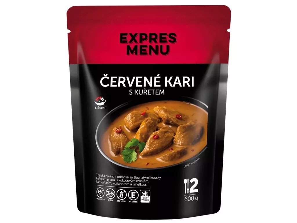 Nejprodávanější EXPRES MENU Červené kari s kuřetem - 2 porce