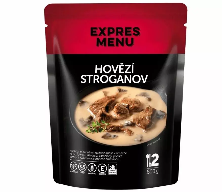 Cenově Výhodný EXPRES MENU Hovězí Stroganov - 2 porce