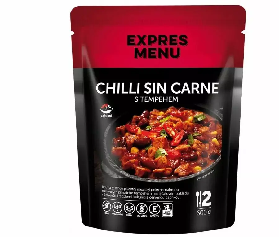 Omezená Nabídka EXPRES MENU Chilli sin carne s tempehem - 2 porce
