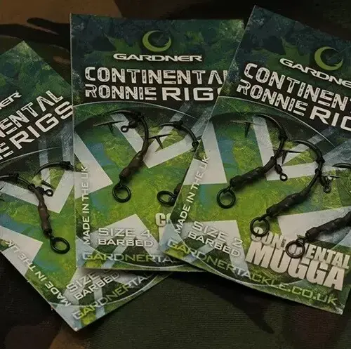 Nová Kolekce Gardner Montáž Continental Ronnie Rig 3 ks/bal. s protihrotem vel. č. 2 VÝPRODEJ