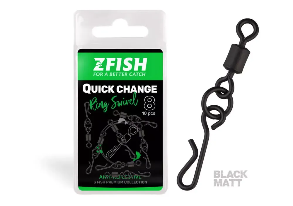 Přímo Od Výrobce ZFISH Obratlík Quick Change Ring Swivel Matt vel.8