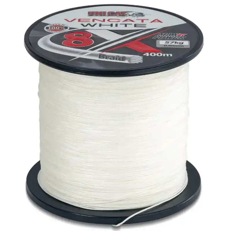 Cenový Hit SAENGER Uni Cat šňůra Vencata White 8X 400m 0,50mm 48kg