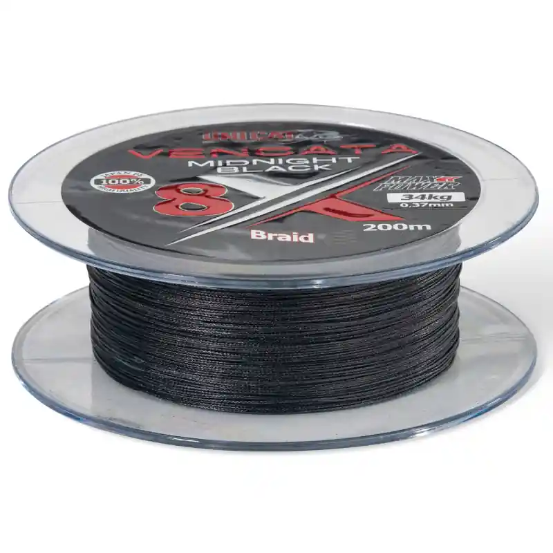 SAENGER Uni Cat šňůra Vencata Midnight Black 8X 200m 0,50mm 48kg Odeslání Ihned