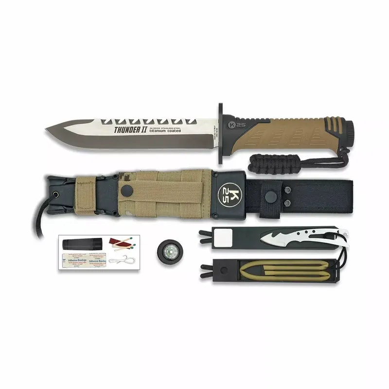 Vysoce Kvalitní Nůž K25 na přežití THUNDER II COYOTE