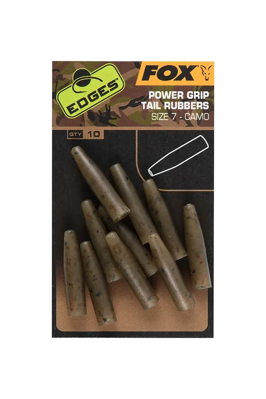 Fox Převleky Edges Camo Powergrip Tail Rubbers 10 ks Velikost 7 Akční Cena