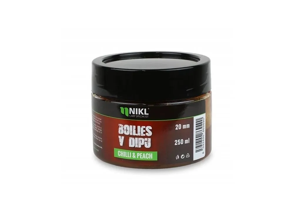 Výprodej Boilies v dipu Nikl 20mm Získejte slevu -5% za registraci v e-shopu