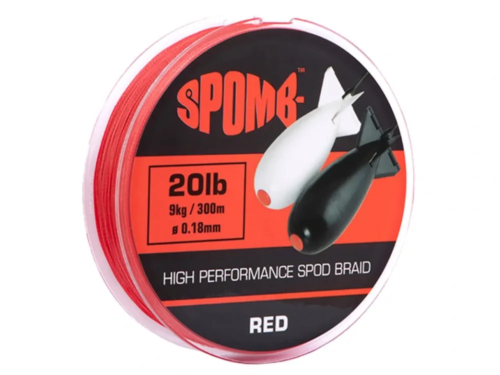 Spomb Braid Red 300m 20lb Získejte slevu -5% za registraci v e-shopu Expresní Doručení