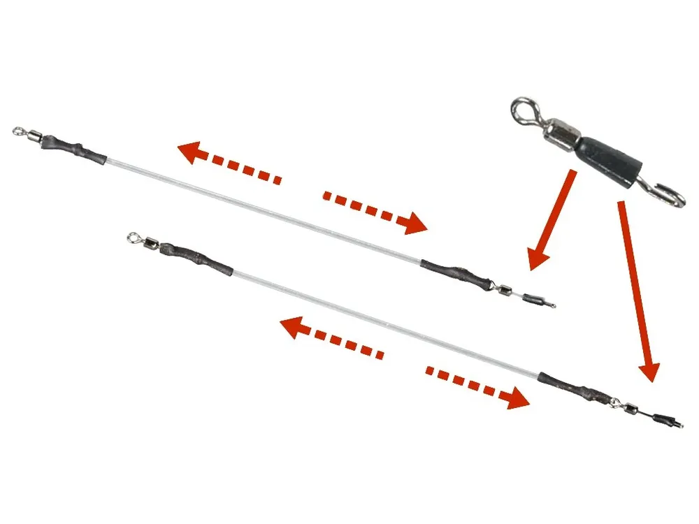 Filfishing Feeder Guma Links & Quick Change Swivel Tovární Cena