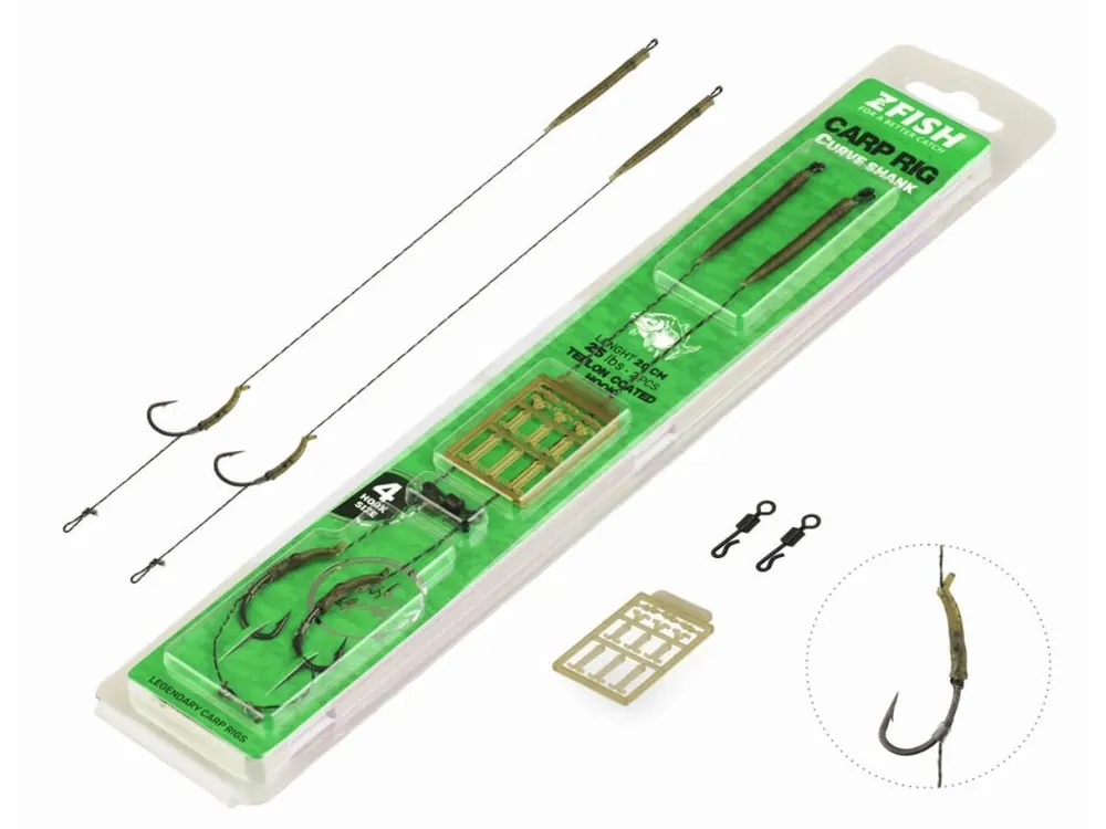 Zlevněný ZFISH Návazec Curve Shank Carp Rig