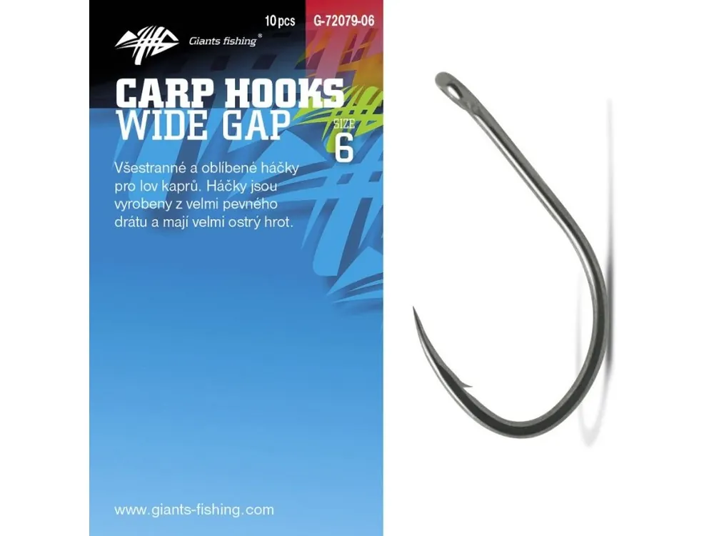Must-Have Giants fishing Háček s očkem Wide Gap 10ks