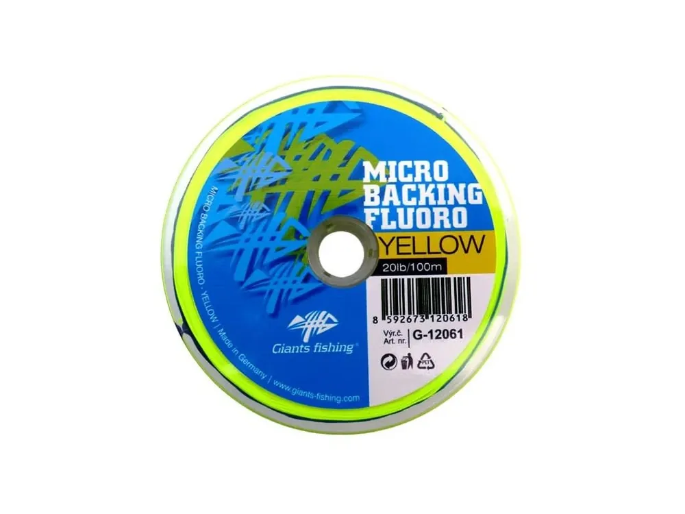 Zlevněný Giants fishing Micro Backing Fluoro-Yellow 20lb/100m