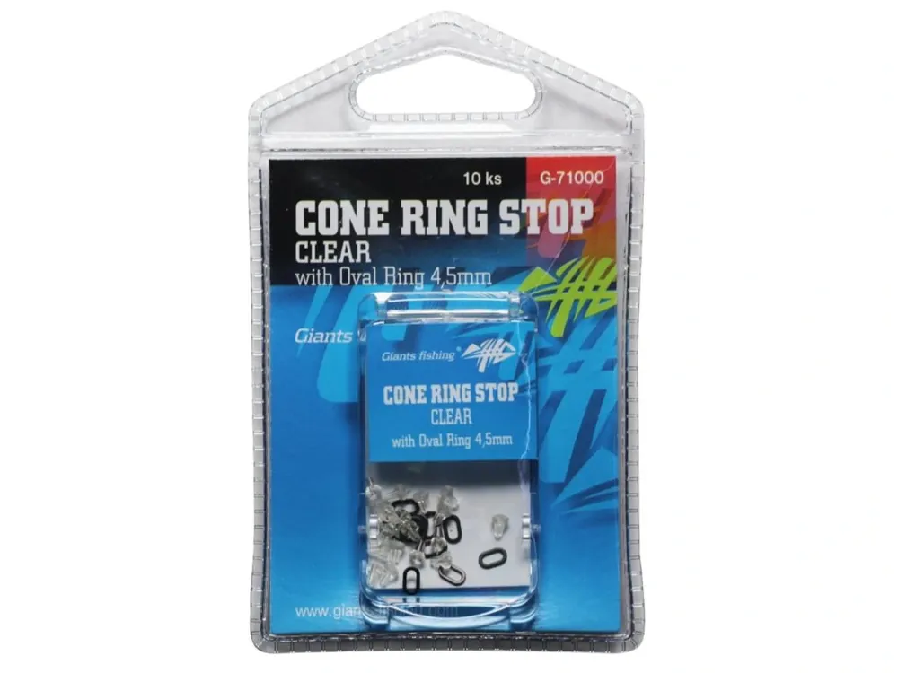 Expresní Doručení Giants fishing Slídová zarážka s kroužkem Cone Ring Stop Clear with Oval Ring 4,5mm